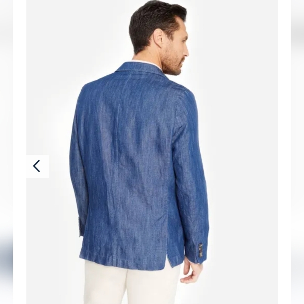Paisley & Gray Linen Blend Blazer in Light denim blue - Picture 2 of 7
